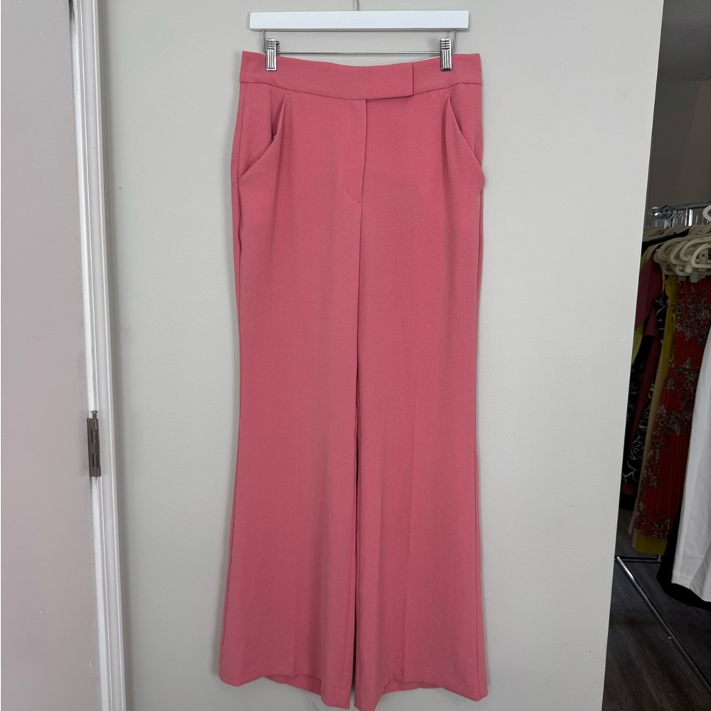 NWT Express pink super high rise flare pants 10R